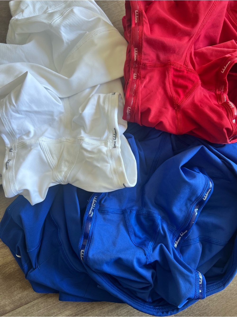 Lululemon Pace Rival Skirt Size 8 Bundle Dark Red White & Jet Stream Blue - Picture 6 of 10
